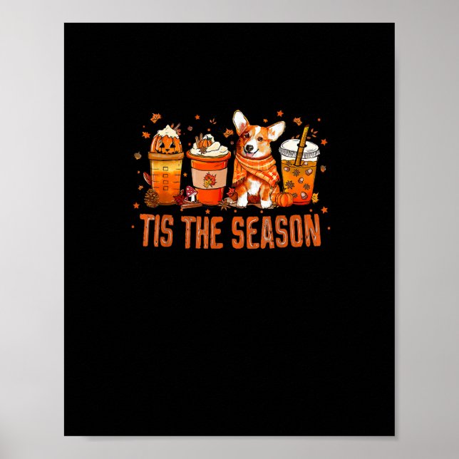 Diese Saison Pumpkin Gewürz Latte Halloween Fall C Poster (Vorne)
