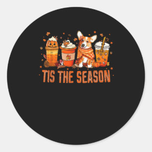 Diese Saison Pumpkin Gewürz Latte Halloween Fall C Runder Aufkleber