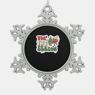 Diese Saison Retro Funny Sloth Schneeflocken Zinn-Ornament