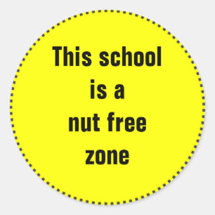 Diese Schule ist ein Freihafengebiet der Nuss Runder Aufkleber