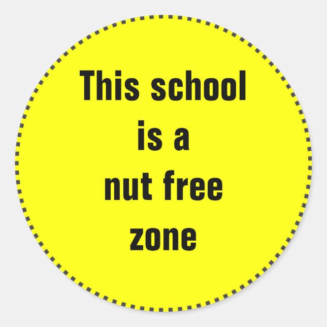 Diese Schule ist eine Nusszone Runder Aufkleber (Vorderseite)