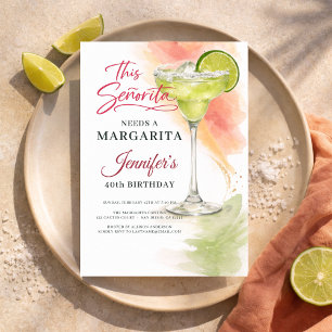 Diese Señorita braucht eine Margarita 40. Fiesta Einladung