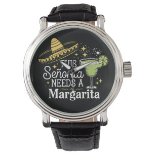 Diese Senorita braucht eine Margarita Cinco De May Armbanduhr