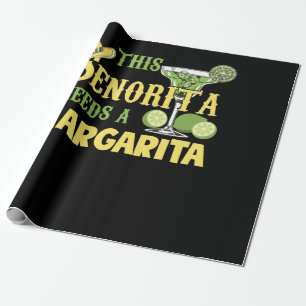 Diese Senorita braucht eine Margarita Cinco De May Geschenkpapier