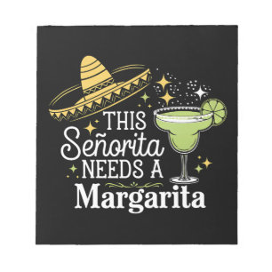 Diese Señorita Braucht Eine Margarita Cinco De May Notizblock