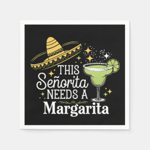 Diese Señorita braucht eine Margarita Cinco De May Serviette