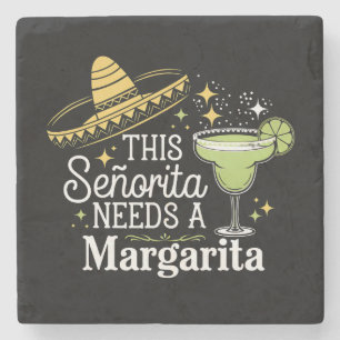 Diese Senorita braucht eine Margarita Cinco De May Steinuntersetzer