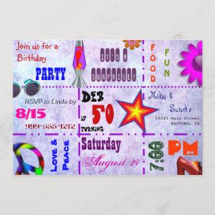 Diese Siebzigerjahre Einladung