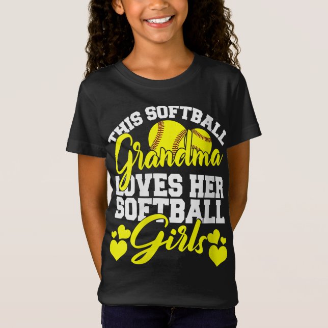 Diese Softball-Oma Liebe ihre Softball-Girls-Sof T-Shirt (Vorderseite)