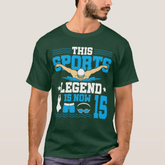 Diese Sportlegende ist jetzt 15 Schwimmen 15. Gesc T-Shirt