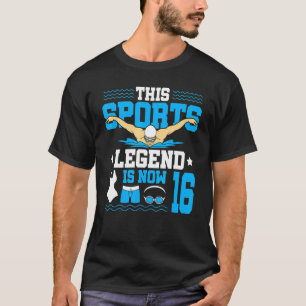 Diese sportliche Legende ist jetzt 16 Schwimmer 16 T-Shirt