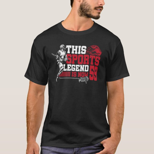 Diese sportliche Legende ist jetzt 59 Lacrosse Gam T-Shirt (Vorderseite)