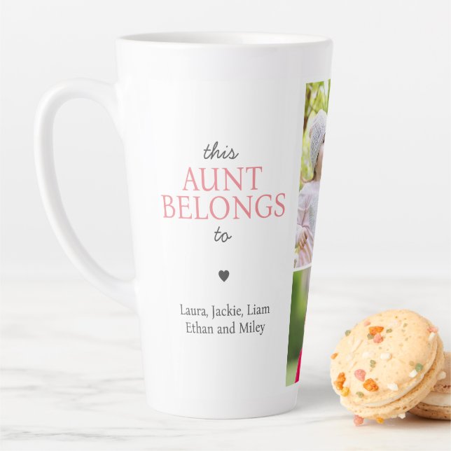 Diese Tante gehört dazu, maßgeschneiderte Fotocoll Milchtasse (Beispiel)