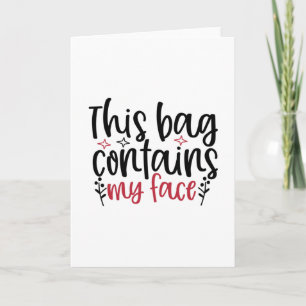 Diese Tasche enthält mein Gesicht Design - Makeup- Karte