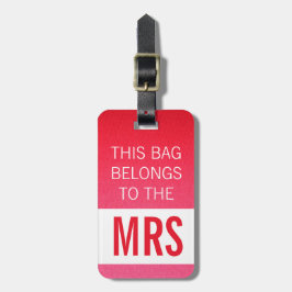 Diese Tasche gehört Frau Pink Gepäckanhänger