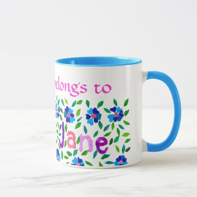 "Diese Tasse gehört Jane" Ringer-Tasse (Rechts)