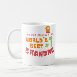 Diese Tasse gehört zu der besten Oma #1, die von