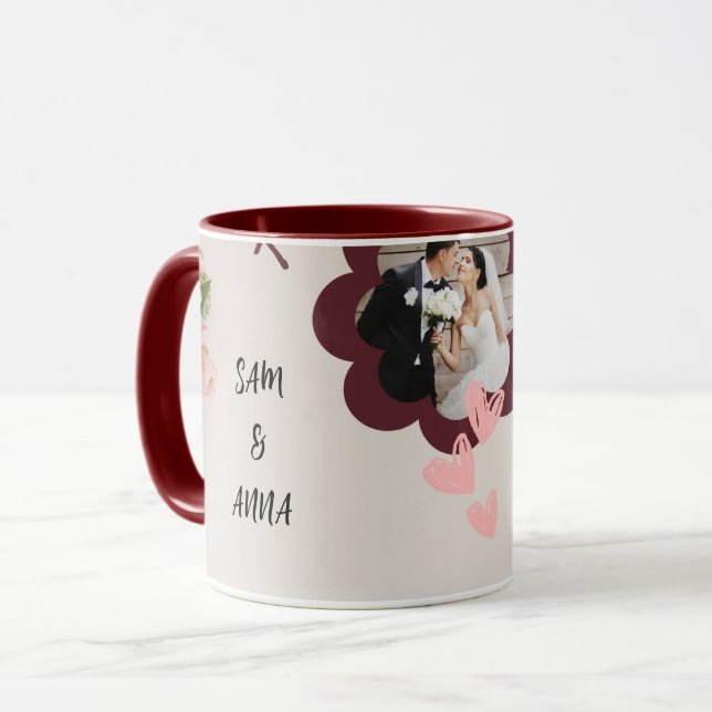 Diese Tasse ist für zwei Liebhaber eine durchdacht (Vorderseite Links)