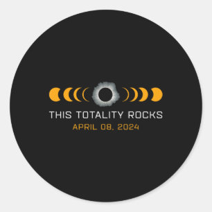 Diese Totalität Rocks Funny Total Solar Eclipse As Runder Aufkleber