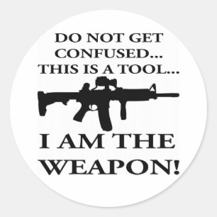 Diese Waffe ist ein Tool, das ich bin Runder Aufkleber