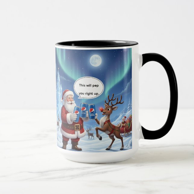 Diese Weihnachtstasse wird dich aufmuntern AI gebr Tasse (Rechts)