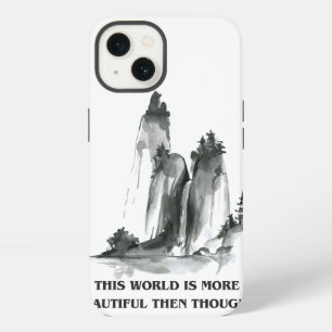 "Diese Welt ist schöner" Wasserfarben-Handyhülle iPhone Hülle