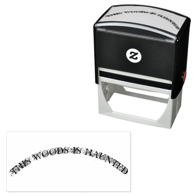 " DIESE WOODS IST SPUK " SPOOKY KREEPY HALLOWEE PERMASTEMPEL (Beispiel)