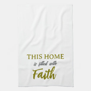 Diese Zuhause ist voller Glaube Geschirrtuch