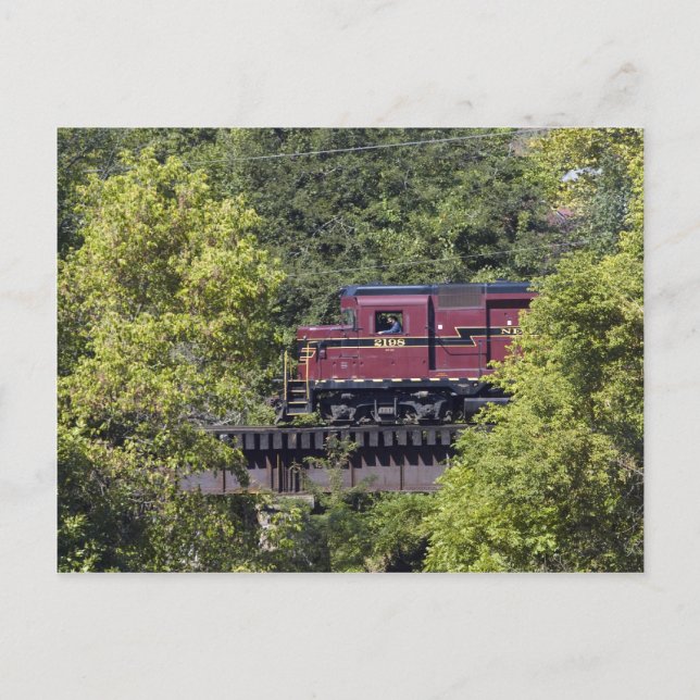 Diesel 2198 auf Trestle Postkarte (Vorderseite)