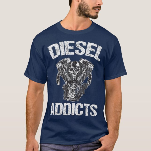 Diesel Addicts Power Stroke 4X4 Motor T-Shirt (Vorderseite)