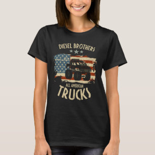 Diesel-Brüder-Flagge Alle amerikanischen Lkw-Sieg T-Shirt
