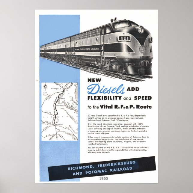 Diesel für die Vital R.F. & P. Route Poster (Vorne)