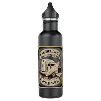 Diesel Life...Road Ehefrau Edelstahlflasche
