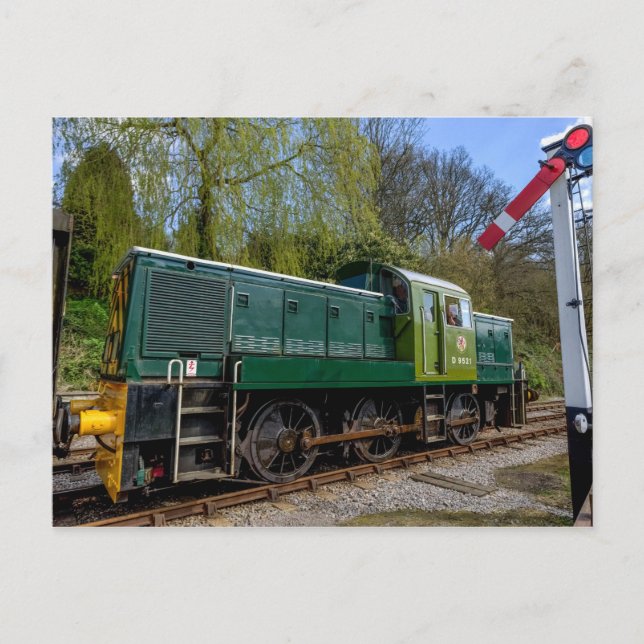Diesel-Lokomotive-Postkarte Postkarte (Vorderseite)