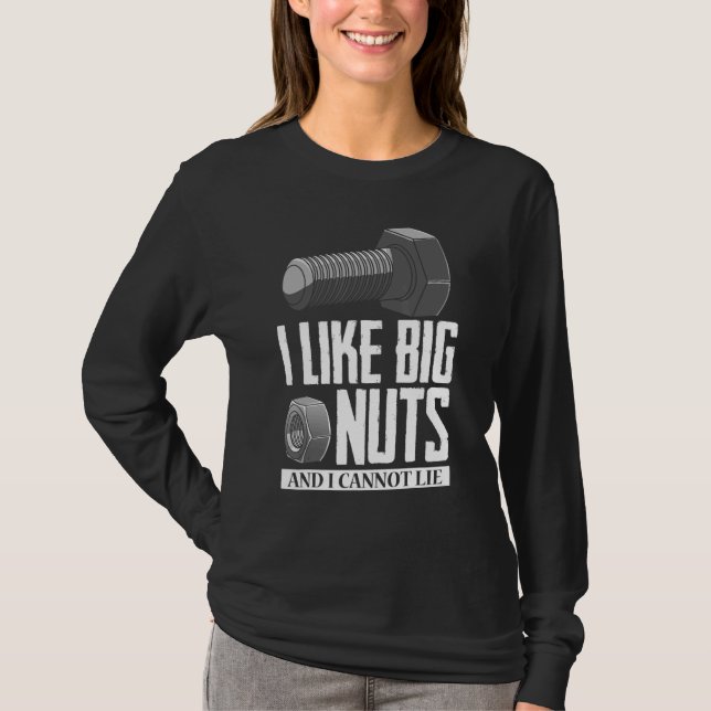 Diesel Mechanic Car Fixierung I like Big Nuts Auto T-Shirt (Vorderseite)