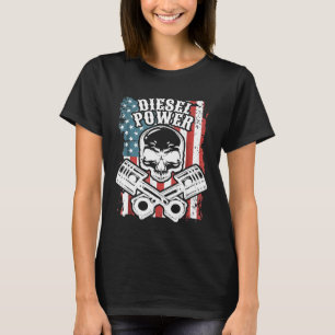 Diesel Mechanics US-Flagge Diesel Power T-Shirt 1