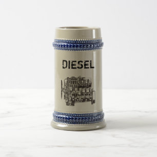 Diesel Mercedes Stein Bierglas