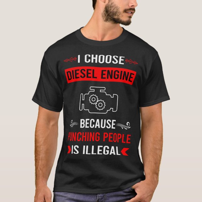 Diesel-Motor T-Shirt (Vorderseite)