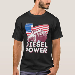 Diesel Power American Flag Diesel Mechanic Lieferw T-Shirt