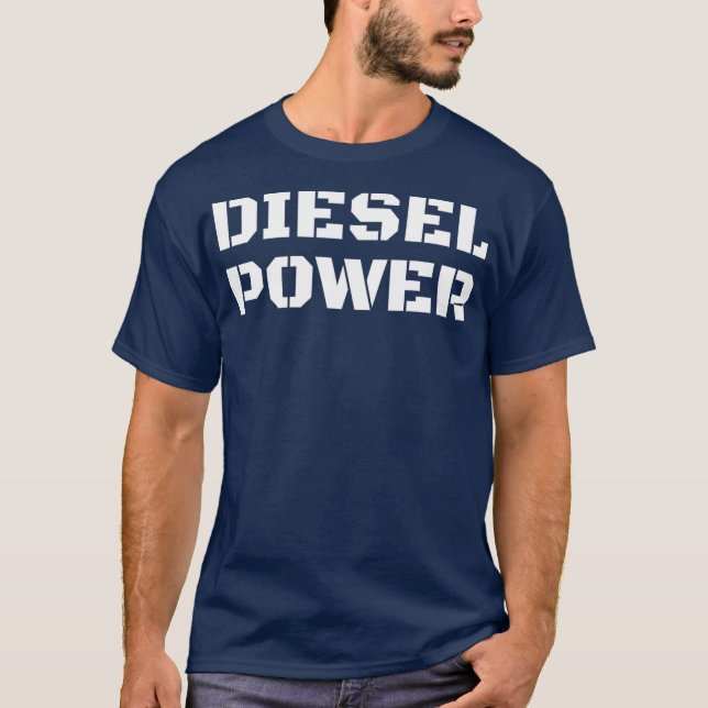 Diesel Power Big Text Turbo Diesel LKW Roll T-Shirt (Vorderseite)