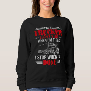 Diesel Trucker Big Rig Semi Trailer Truck Fahrer Sweatshirt