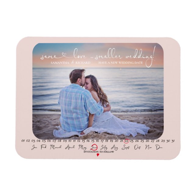 Dieselbe Liebe Kleinere Hochzeiten speichern Sie d Magnet (Horizontal)