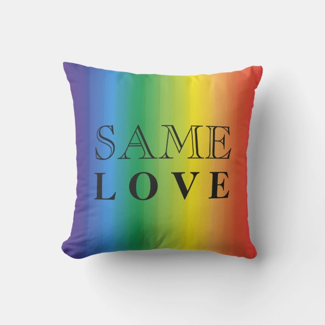 Dieselbe Liebe Ombre Rainbow Pride Summer Party Cu Kissen (Vorderseite)