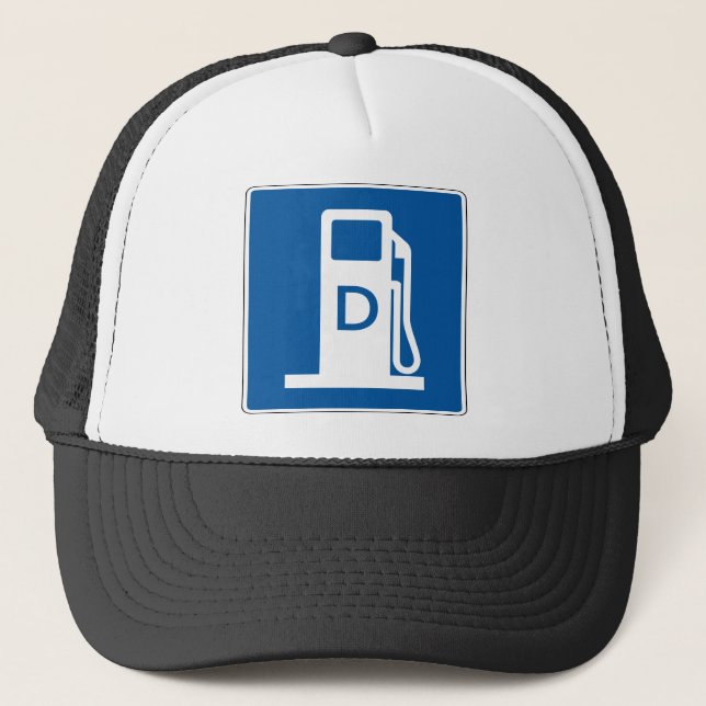 Dieselgas-Straßenschild Truckerkappe (Vorderseite)