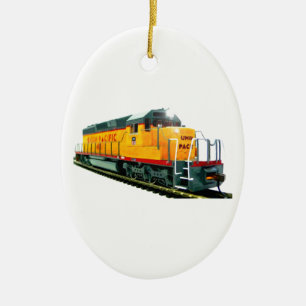 Diesellokomotive des Modell-U.P. Keramik Ornament