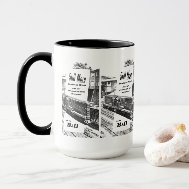 Diesellokomotiven 1957 Fairbanks Morse Tasse (Mit Donut)