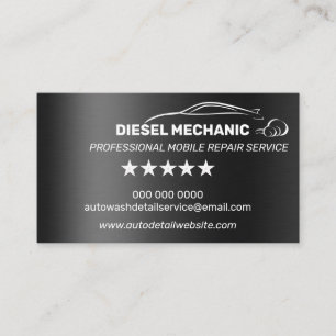 Dieselmechaniker-Automobilreparaturservice Metall Visitenkarte