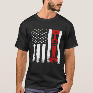 Dieselmechaniker Patriotische amerikanische Flagge T-Shirt