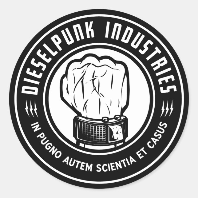 Dieselpunk Industries Sticker (Vorderseite)
