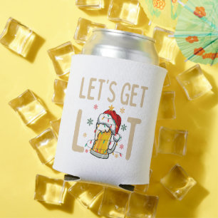 Diesen Entwurf anpassen: Let's Get Lit Weihnachtsm Dosenkühler